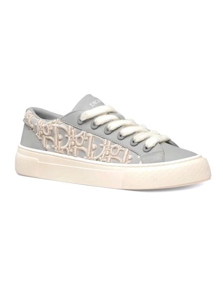 Dior B33 Oblique Raised Embroidery Sneaker Gray,DIOR B33,DIOR Sneakers,More Brands