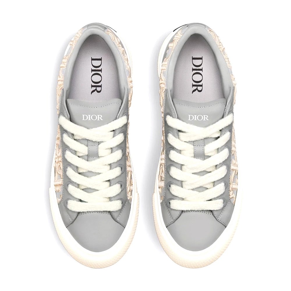 Dior B33 Oblique Raised Embroidery Sneaker Gray,DIOR B33,DIOR Sneakers,More Brands