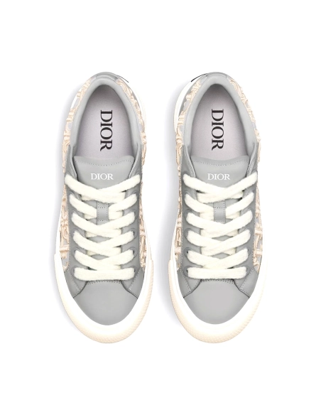 Dior B33 Oblique Raised Embroidery Sneaker Gray,DIOR B33,DIOR Sneakers,More Brands