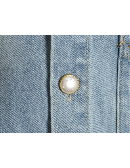 Louis Vuitton Embroidered Pocket Denim Short Sleeve Shirt Jacket,Louis Vuitton T Shirt,Tshirt,APPAREL