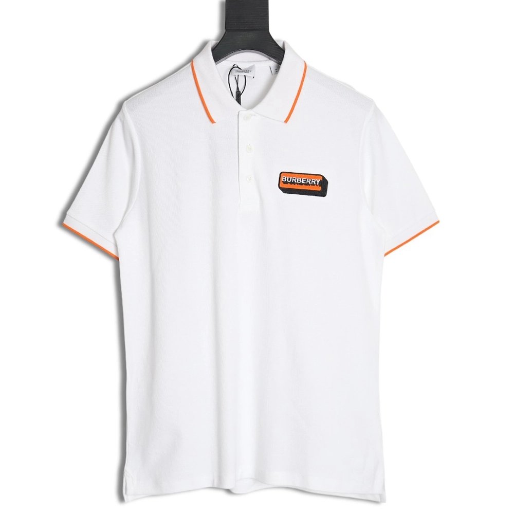 Burberry embroidered badge polo short sleeve,Burberry Shirt,Shirt,APPAREL