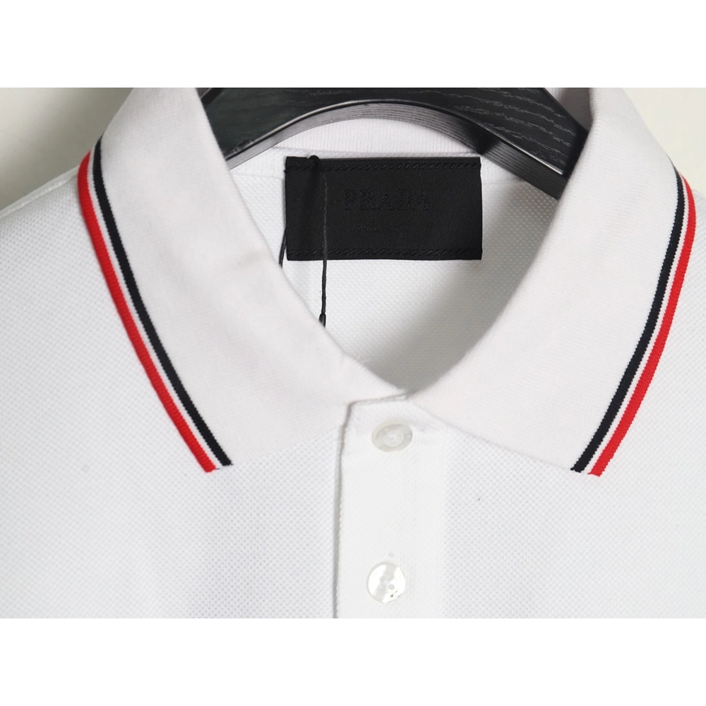 Prada Pocket Silicone Trim Short Sleeve Polo Shirt,Prada Shirt,Shirt,APPAREL