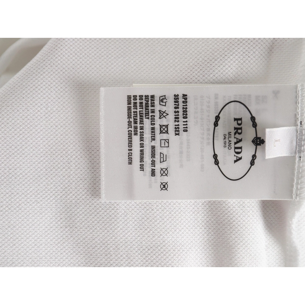 Prada Pocket Silicone Trim Short Sleeve Polo Shirt,Prada Shirt,Shirt,APPAREL
