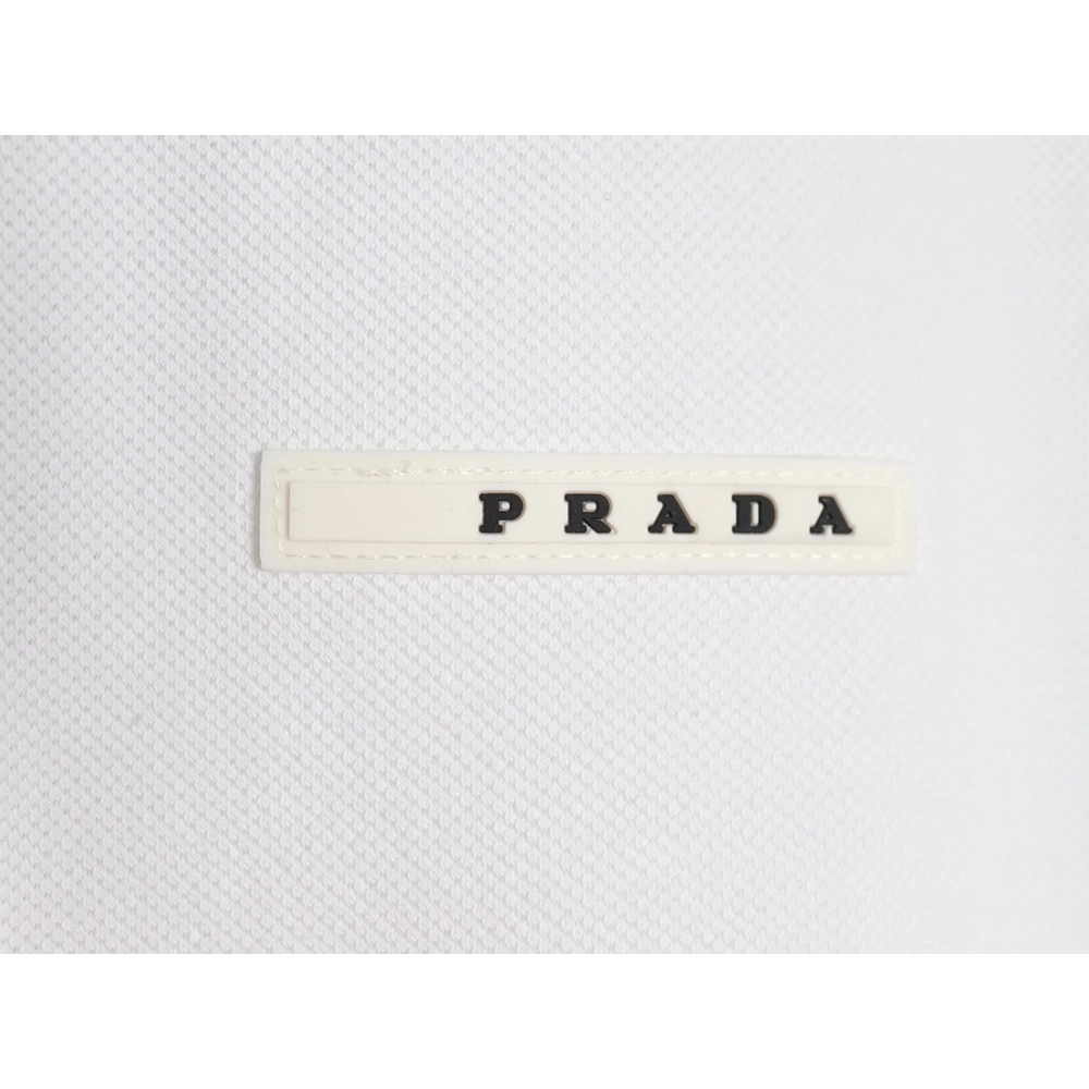 Prada Pocket Silicone Trim Short Sleeve Polo Shirt,Prada Shirt,Shirt,APPAREL
