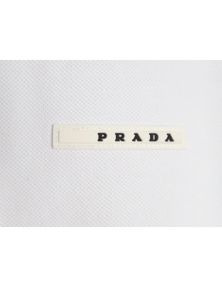 Prada Pocket Silicone Trim Short Sleeve Polo Shirt,Prada Shirt,Shirt,APPAREL