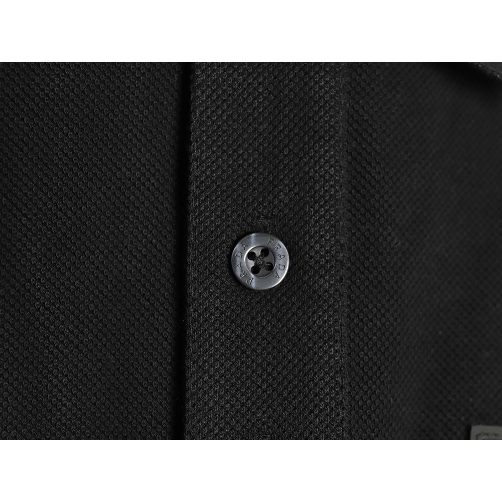Prada Pocket Silicone Trim Short Sleeve Polo Shirt,Prada Shirt,Shirt,APPAREL