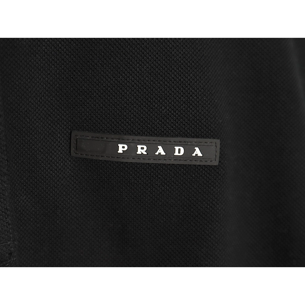 Prada Pocket Silicone Trim Short Sleeve Polo Shirt,Prada Shirt,Shirt,APPAREL