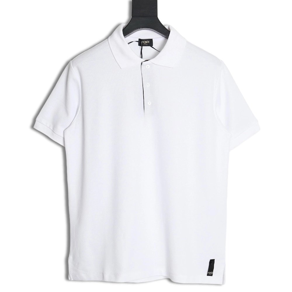 Fendi FF placket shortsleeved polo shirt,Fendi Shirt,Shirt,APPAREL
