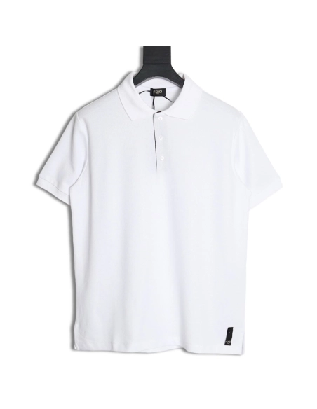 Fendi FF placket shortsleeved polo shirt,Fendi Shirt,Shirt,APPAREL