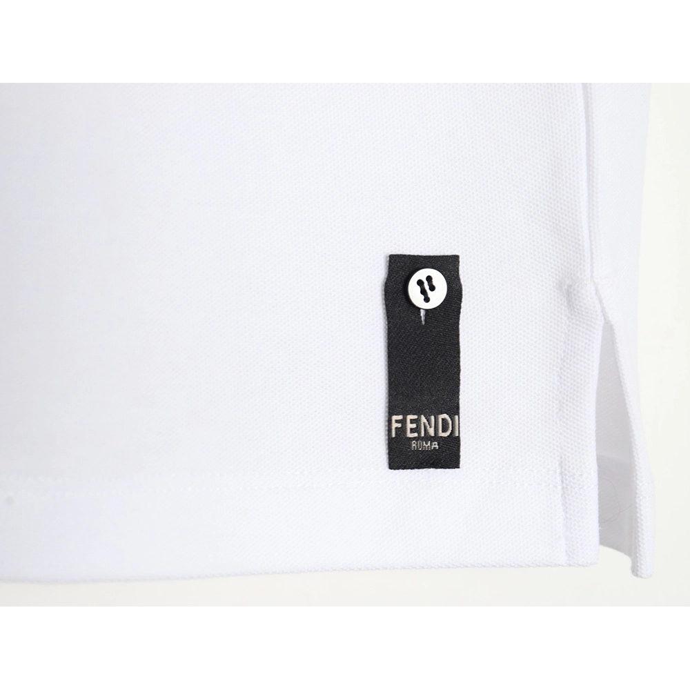 Fendi FF placket shortsleeved polo shirt,Fendi Shirt,Shirt,APPAREL