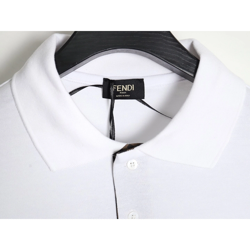 Fendi FF placket shortsleeved polo shirt,Fendi Shirt,Shirt,APPAREL