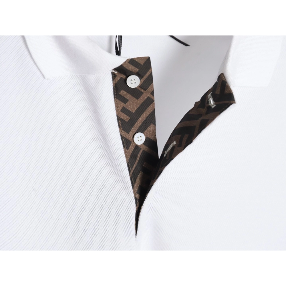Fendi FF placket shortsleeved polo shirt,Fendi Shirt,Shirt,APPAREL