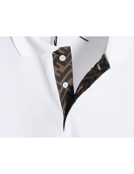 Fendi FF placket shortsleeved polo shirt,Fendi Shirt,Shirt,APPAREL