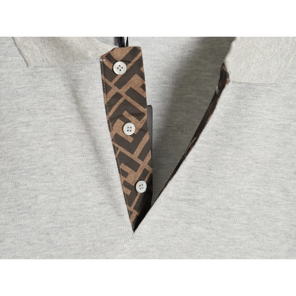 Fendi FF placket shortsleeved polo shirt,Fendi Shirt,Shirt,APPAREL