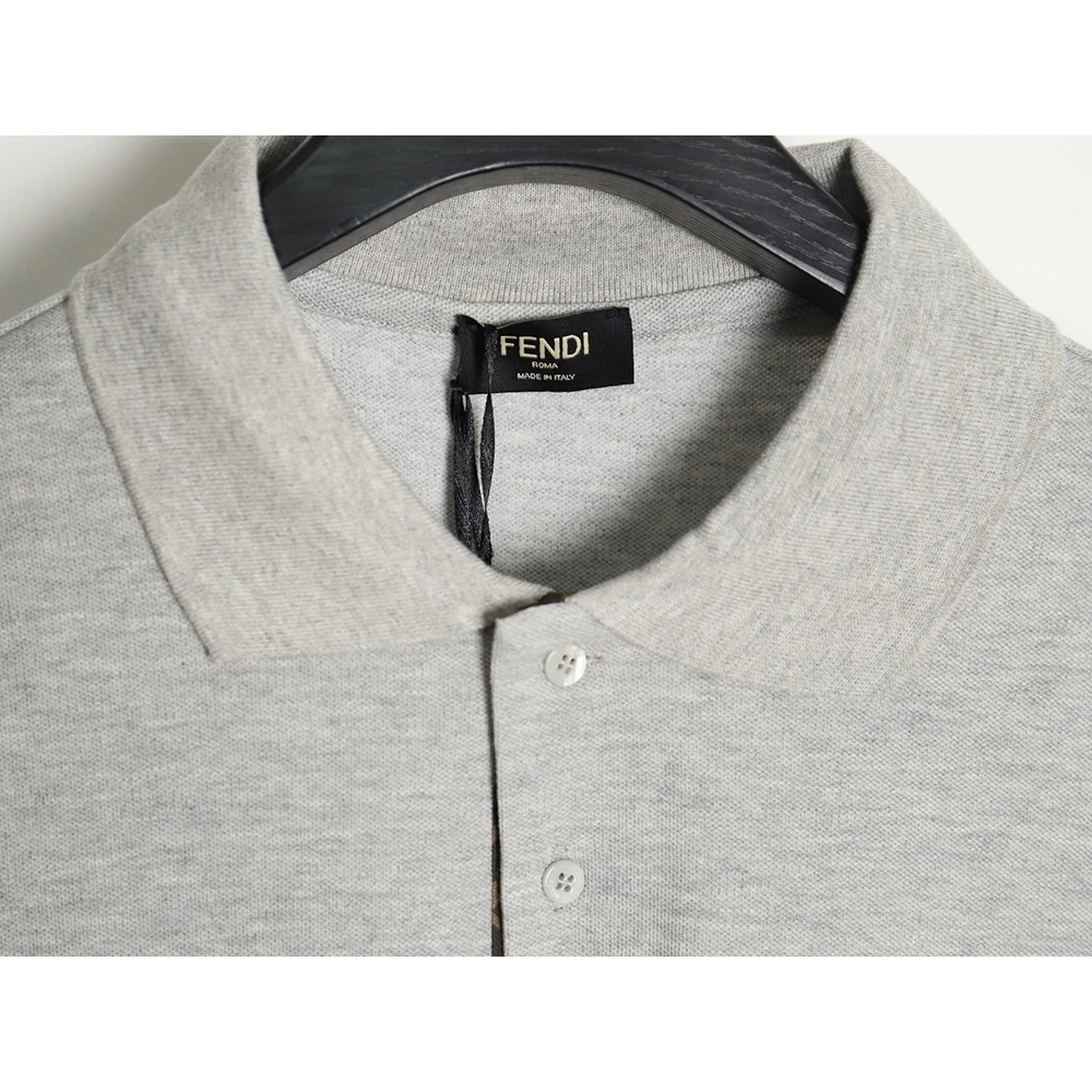 Fendi FF placket shortsleeved polo shirt,Fendi Shirt,Shirt,APPAREL