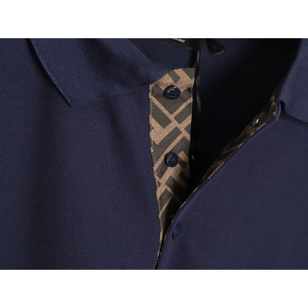 Fendi FF placket shortsleeved polo shirt,Fendi Shirt,Shirt,APPAREL