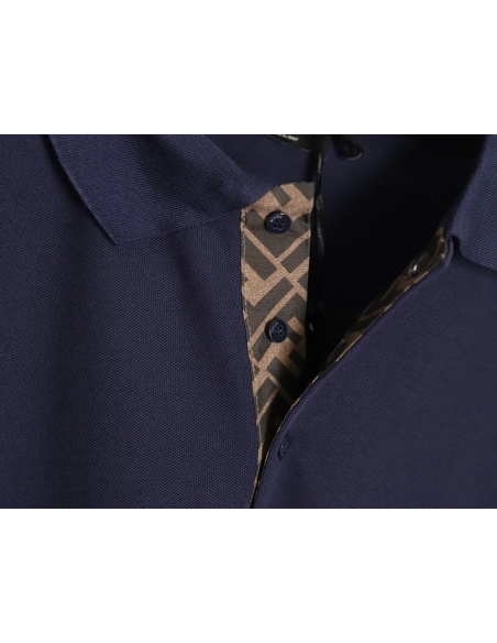 Fendi FF placket shortsleeved polo shirt,Fendi Shirt,Shirt,APPAREL