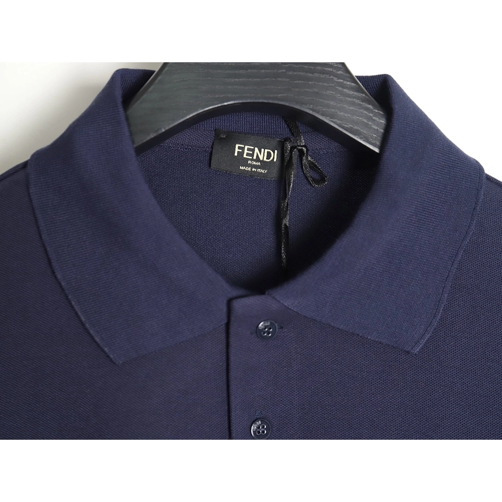 Fendi FF placket shortsleeved polo shirt,Fendi Shirt,Shirt,APPAREL