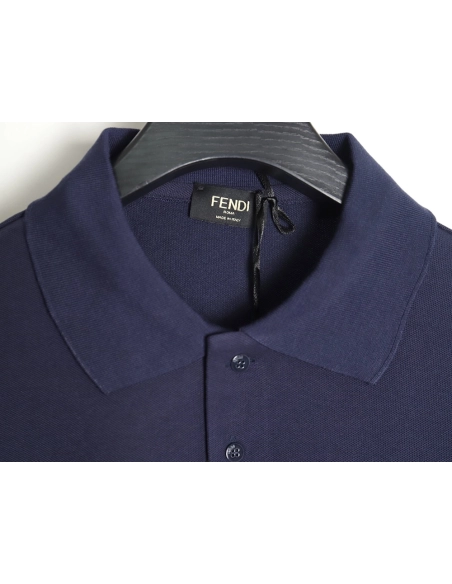 Fendi FF placket shortsleeved polo shirt,Fendi Shirt,Shirt,APPAREL