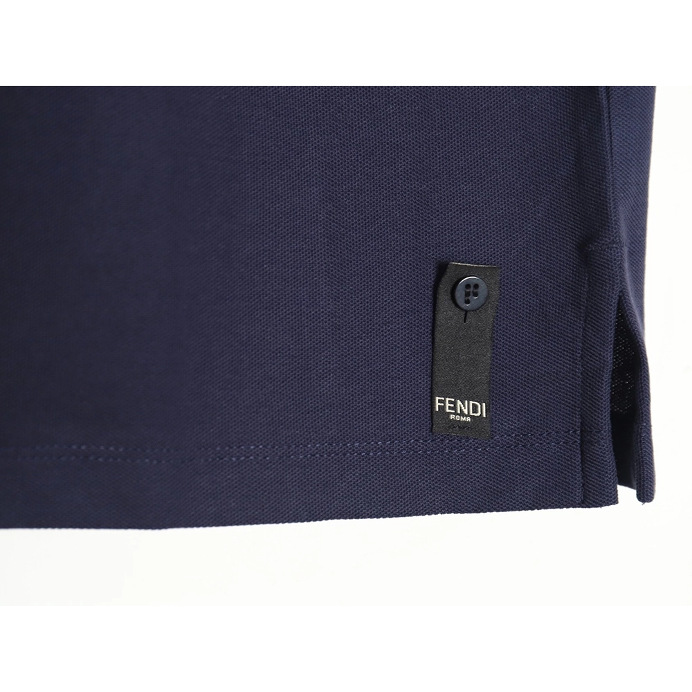 Fendi FF placket shortsleeved polo shirt,Fendi Shirt,Shirt,APPAREL