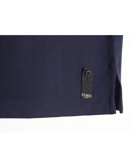 Fendi FF placket shortsleeved polo shirt,Fendi Shirt,Shirt,APPAREL