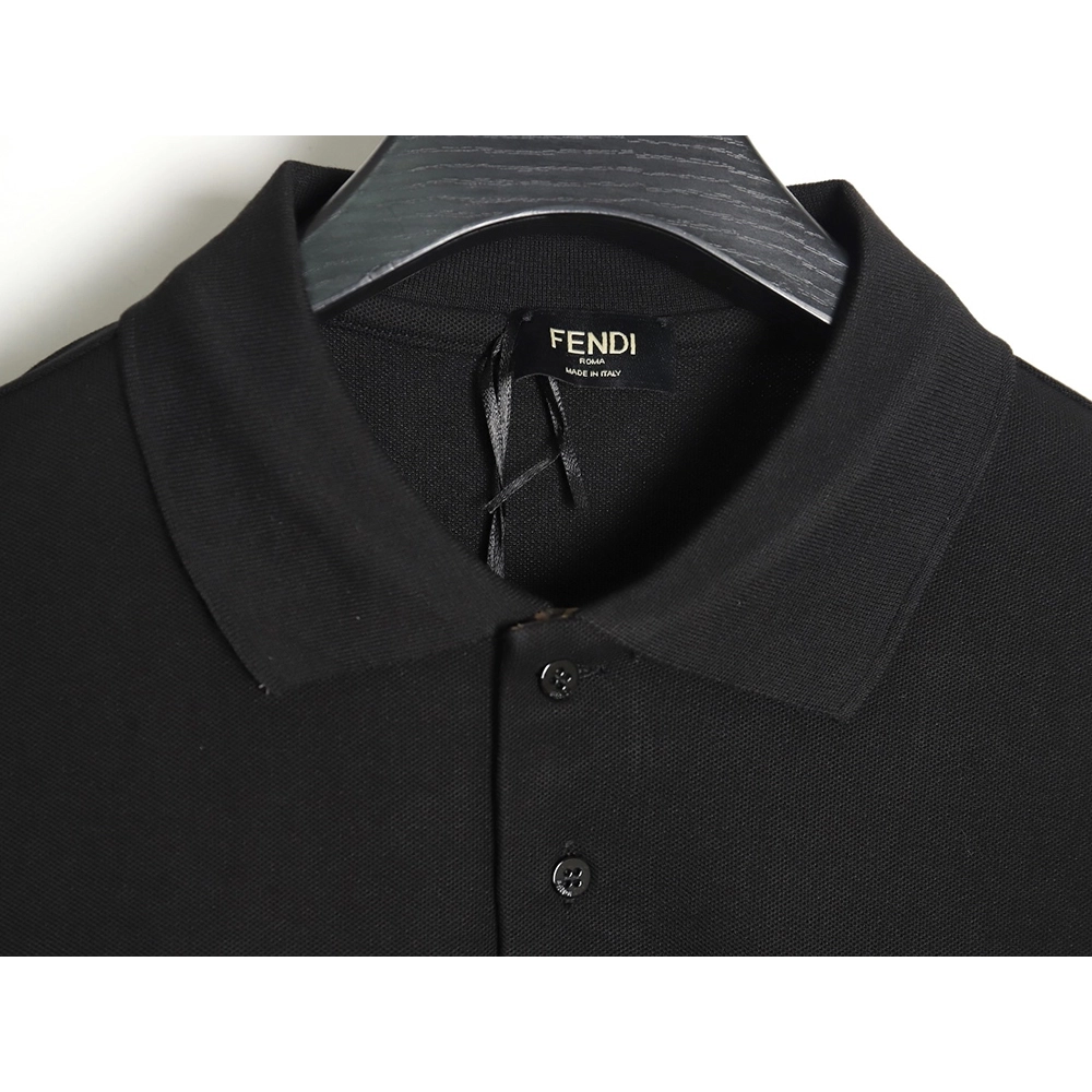 Fendi FF placket shortsleeved polo shirt,Fendi Shirt,Shirt,APPAREL