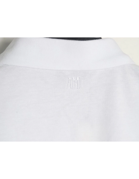 Ami Paris love embroidered Polo short sleeves,Ami Shirt,Shirt,APPAREL