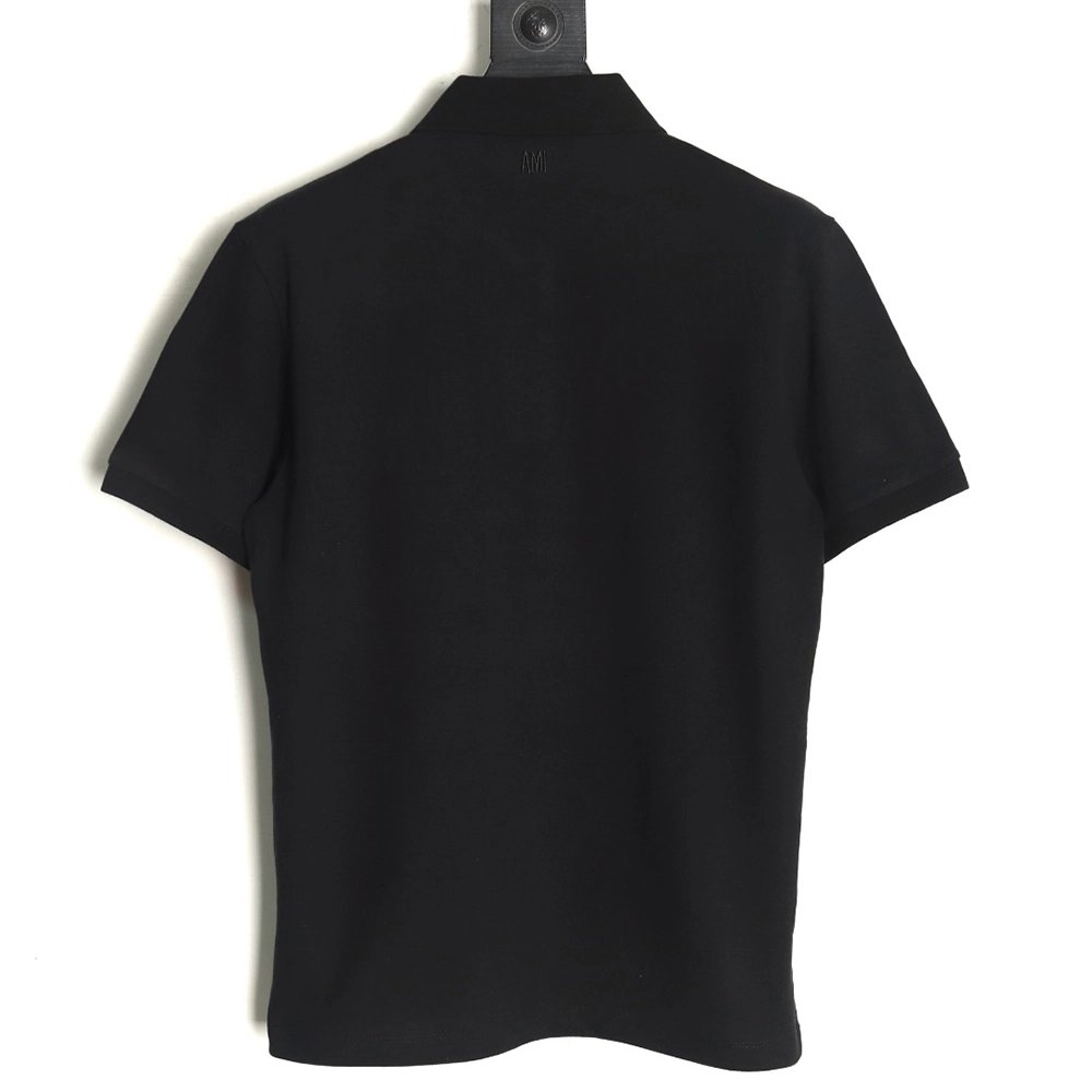 Ami Paris love embroidered Polo short sleeves,Ami Shirt,Shirt,APPAREL