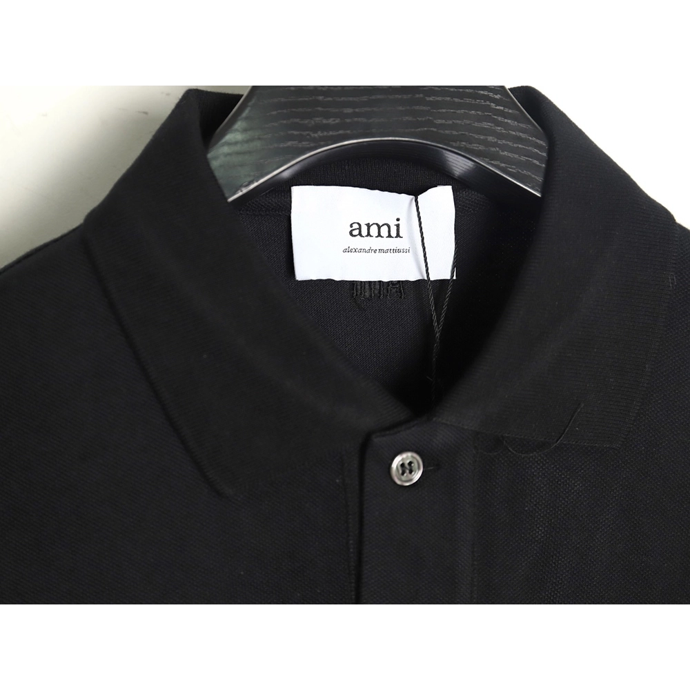Ami Paris love embroidered Polo short sleeves,Ami Shirt,Shirt,APPAREL