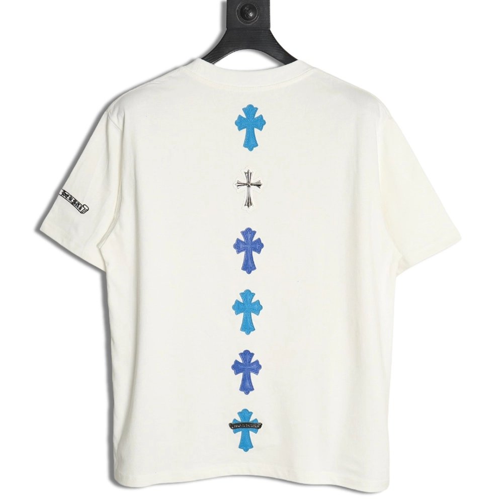 Chrome Hearts leather label shortsleeved Tshirt,Chrome Hearts T Shirt,Tshirt,APPAREL