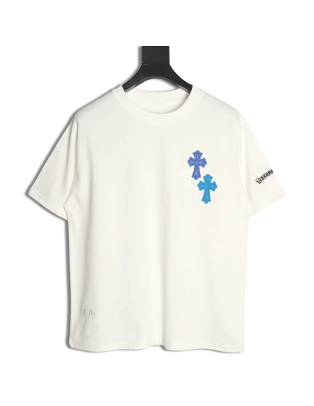 Chrome Hearts leather label shortsleeved Tshirt,Chrome Hearts T Shirt,Tshirt,APPAREL