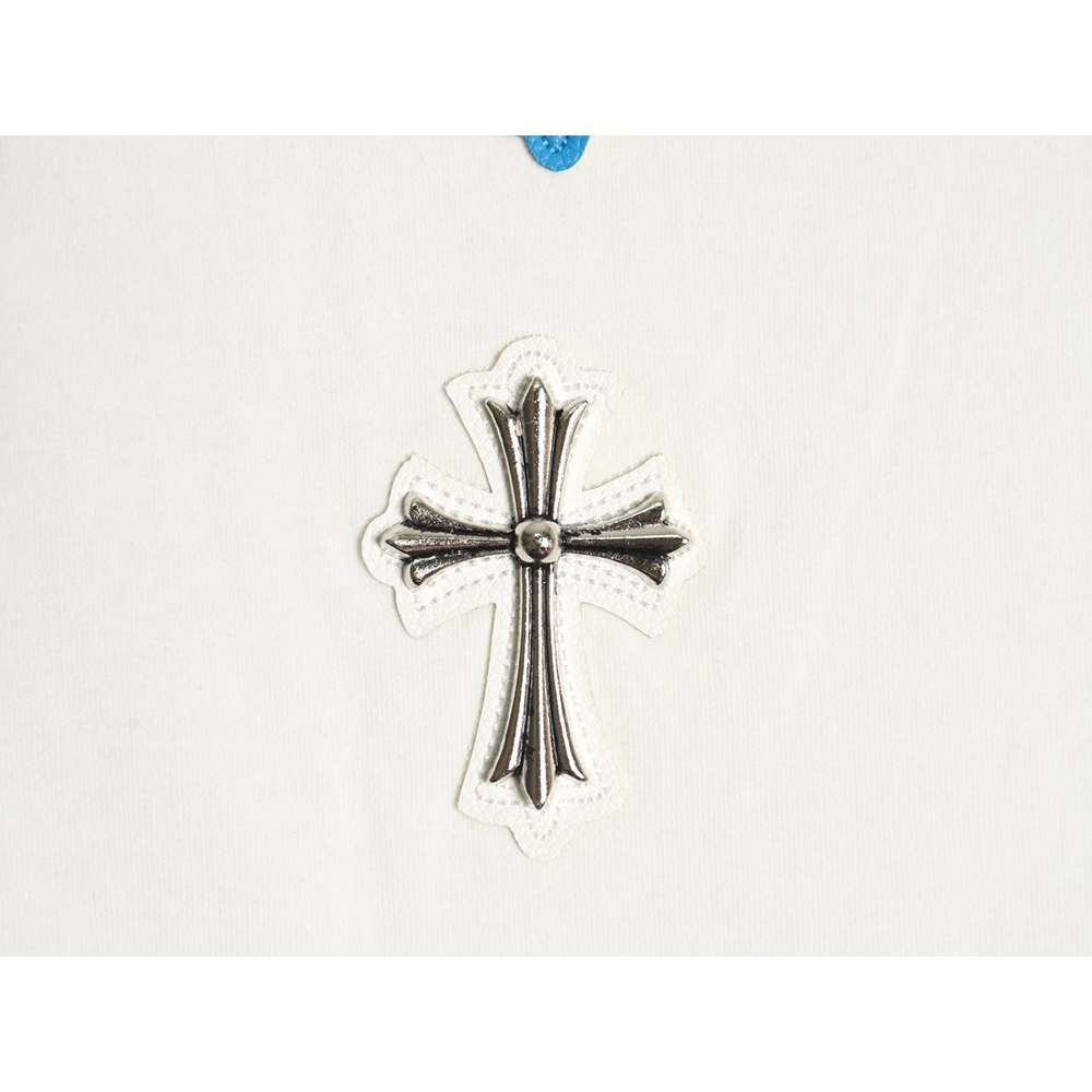 Chrome Hearts leather label shortsleeved Tshirt,Chrome Hearts T Shirt,Tshirt,APPAREL