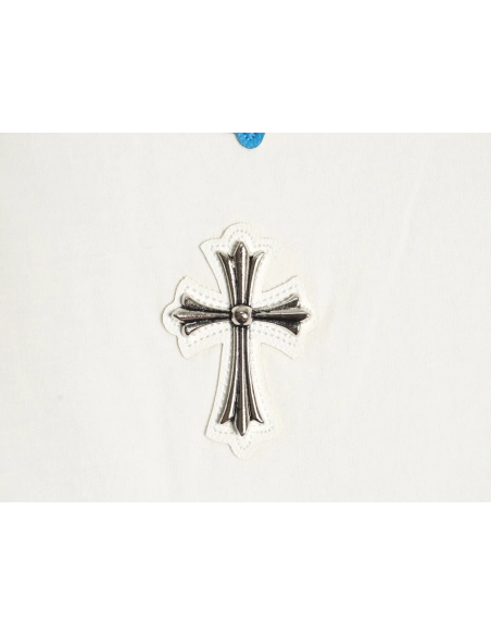 Chrome Hearts leather label shortsleeved Tshirt,Chrome Hearts T Shirt,Tshirt,APPAREL