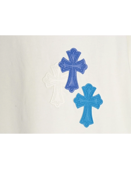 Chrome Hearts leather label shortsleeved Tshirt,Chrome Hearts T Shirt,Tshirt,APPAREL