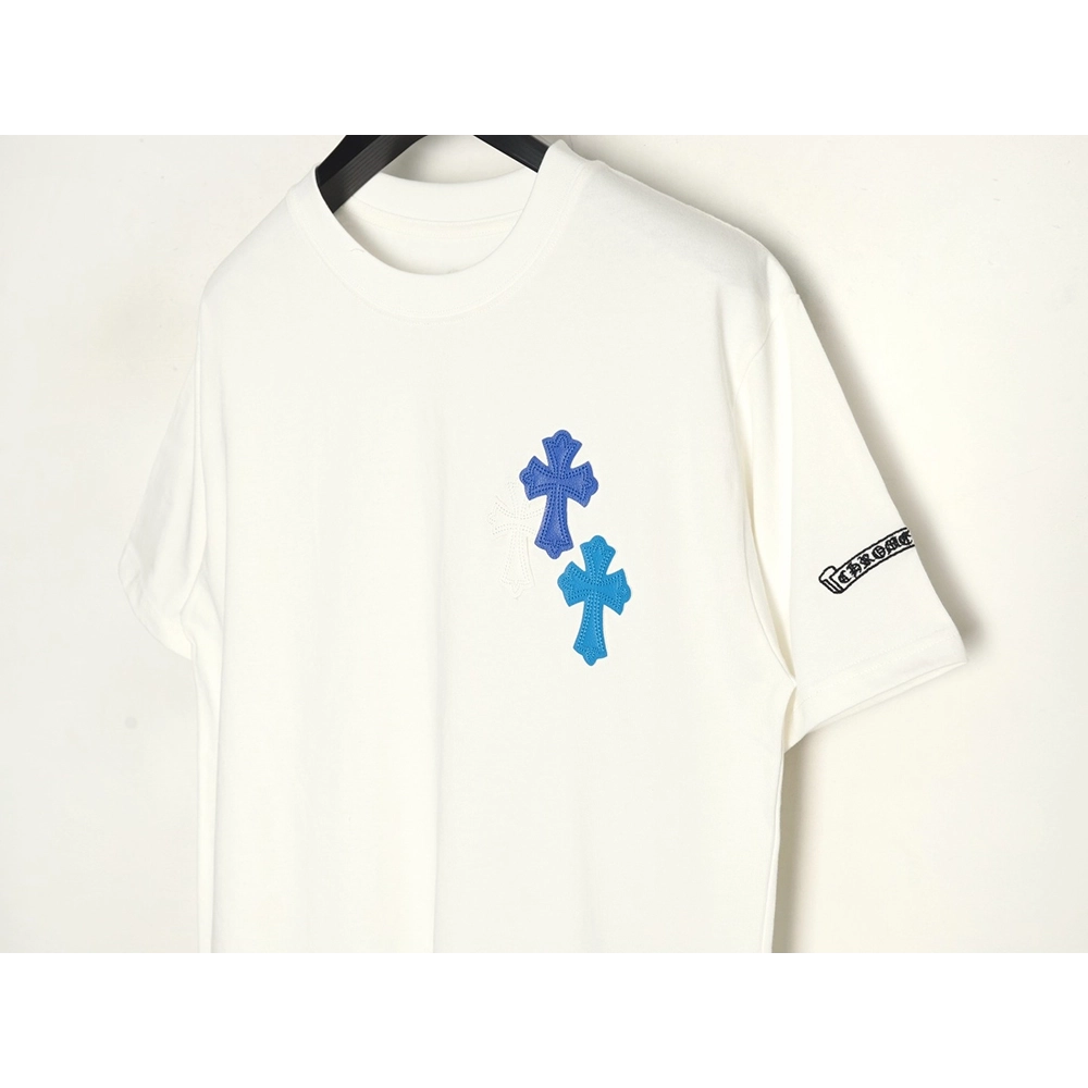 Chrome Hearts leather label shortsleeved Tshirt,Chrome Hearts T Shirt,Tshirt,APPAREL