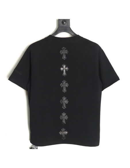 Chrome Hearts leather label shortsleeved Tshirt,Chrome Hearts T Shirt,Tshirt,APPAREL