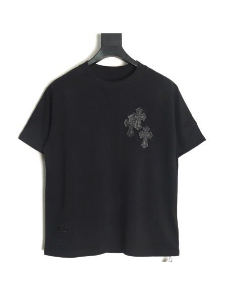 Chrome Hearts leather label shortsleeved Tshirt,Chrome Hearts T Shirt,Tshirt,APPAREL