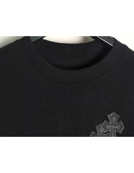 Chrome Hearts leather label shortsleeved Tshirt,Chrome Hearts T Shirt,Tshirt,APPAREL