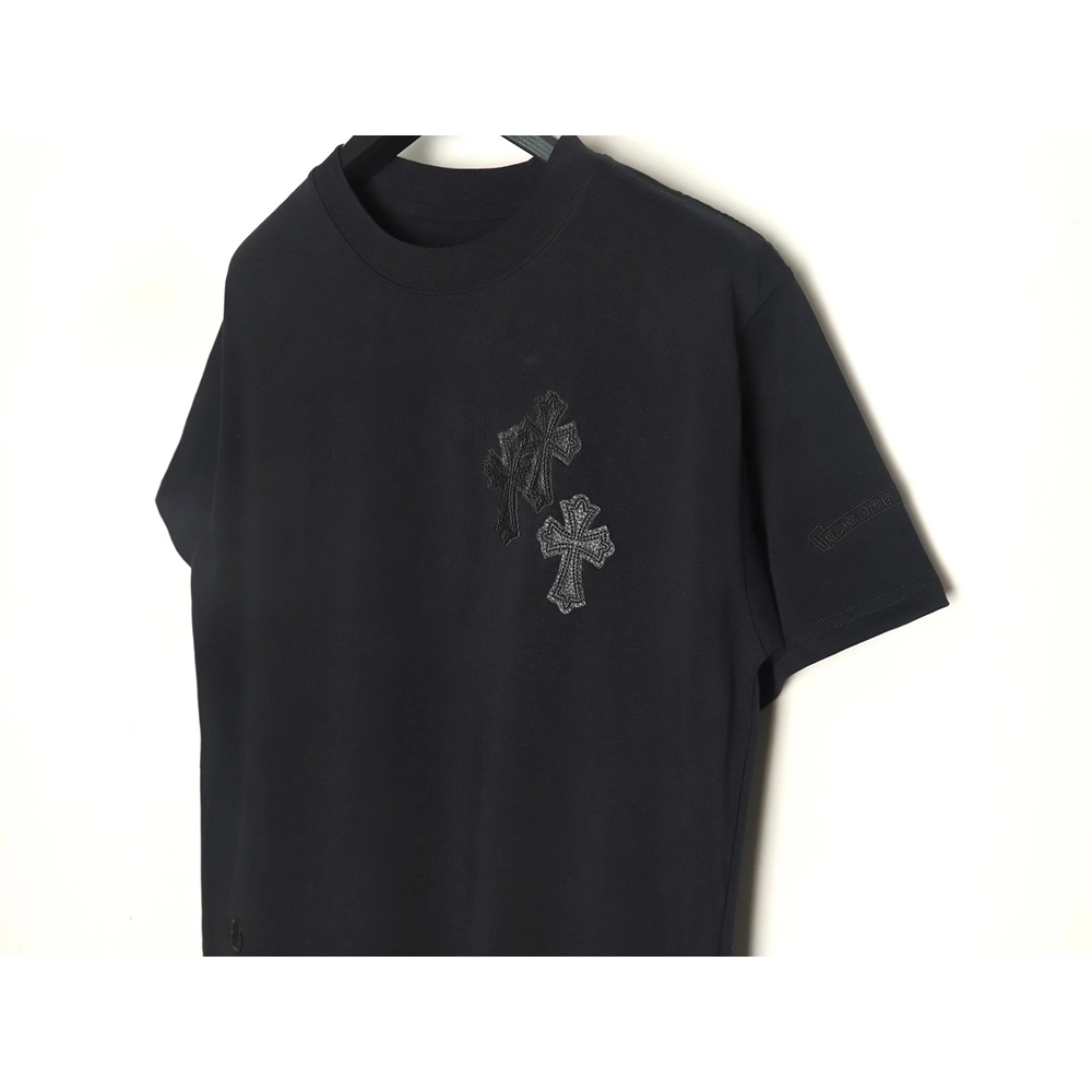 Chrome Hearts leather label shortsleeved Tshirt,Chrome Hearts T Shirt,Tshirt,APPAREL