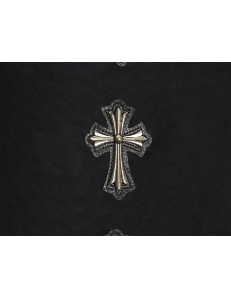 Chrome Hearts leather label shortsleeved Tshirt,Chrome Hearts T Shirt,Tshirt,APPAREL