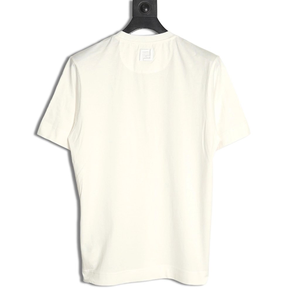Fendi French fries embroidered short sleeves,Fendi Shirt,Shirt,APPAREL