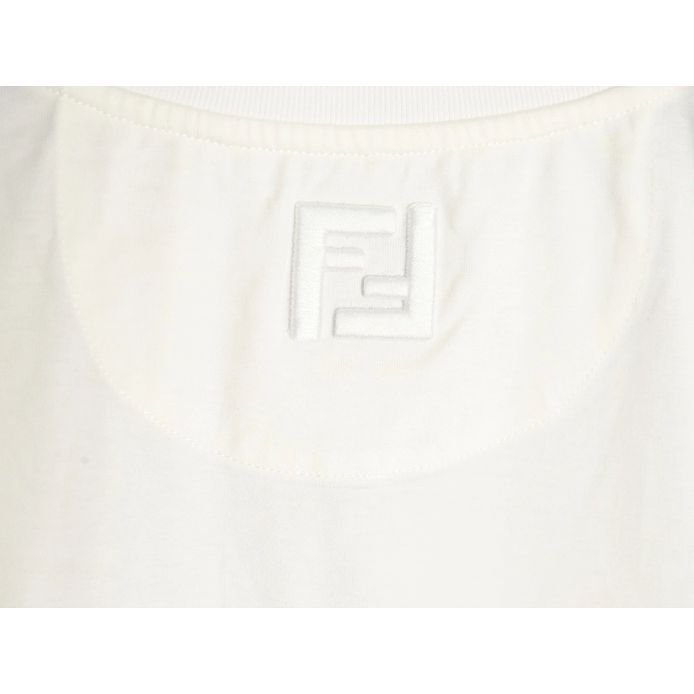 Fendi French fries embroidered short sleeves,Fendi Shirt,Shirt,APPAREL