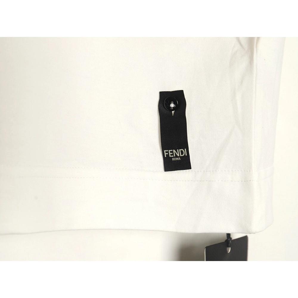 Fendi French fries embroidered short sleeves,Fendi Shirt,Shirt,APPAREL