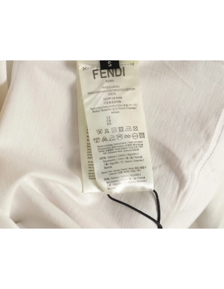 Fendi French fries embroidered short sleeves,Fendi Shirt,Shirt,APPAREL