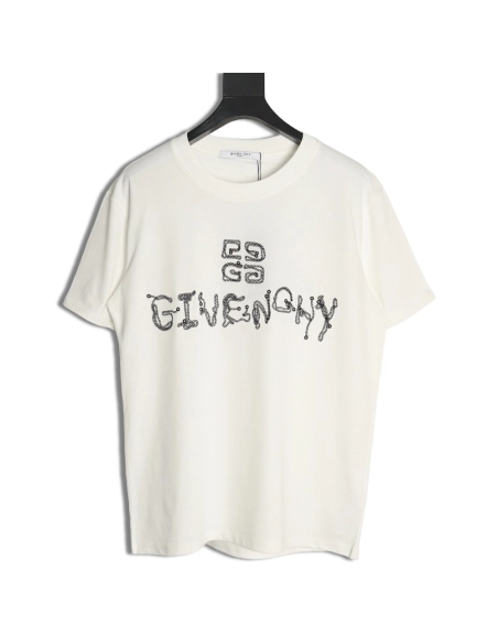 Givenchy embroidered lettering logo short sleeve,Givenchy T Shirt,Tshirt,APPAREL
