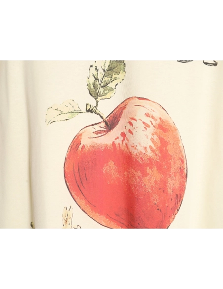 Gucci classic letter logo apple print short sleeve Tshirt,Gucci T Shirt,Tshirt,APPAREL