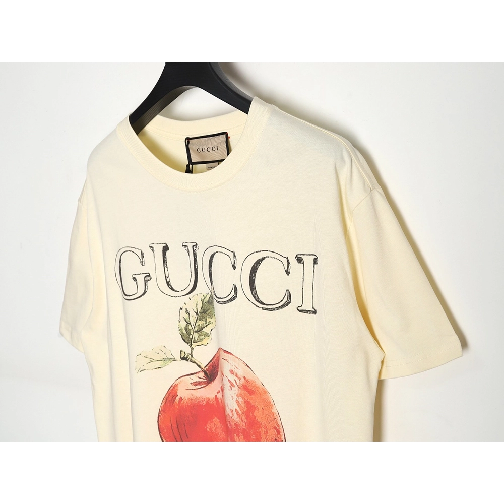 Gucci classic letter logo apple print short sleeve Tshirt,Gucci T Shirt,Tshirt,APPAREL