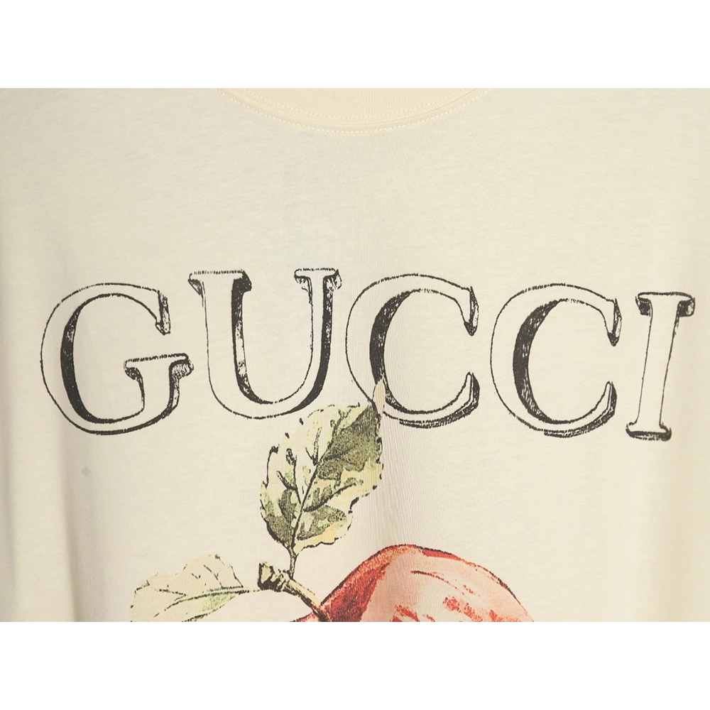 Gucci classic letter logo apple print short sleeve Tshirt,Gucci T Shirt,Tshirt,APPAREL