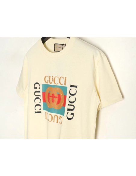 Gucci classic square logo print short sleeves,Gucci T Shirt,Tshirt,APPAREL