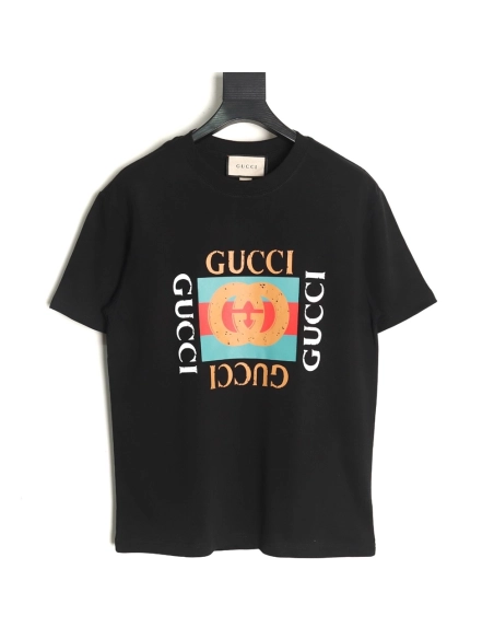 Gucci classic square logo print short sleeves,Gucci T Shirt,Tshirt,APPAREL